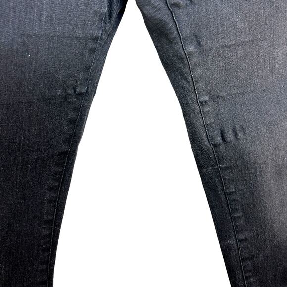 Eileen Fisher Black Straight Jeans Size 2 Organic Cotton Stretch Minimalist - Picture 5 of 7